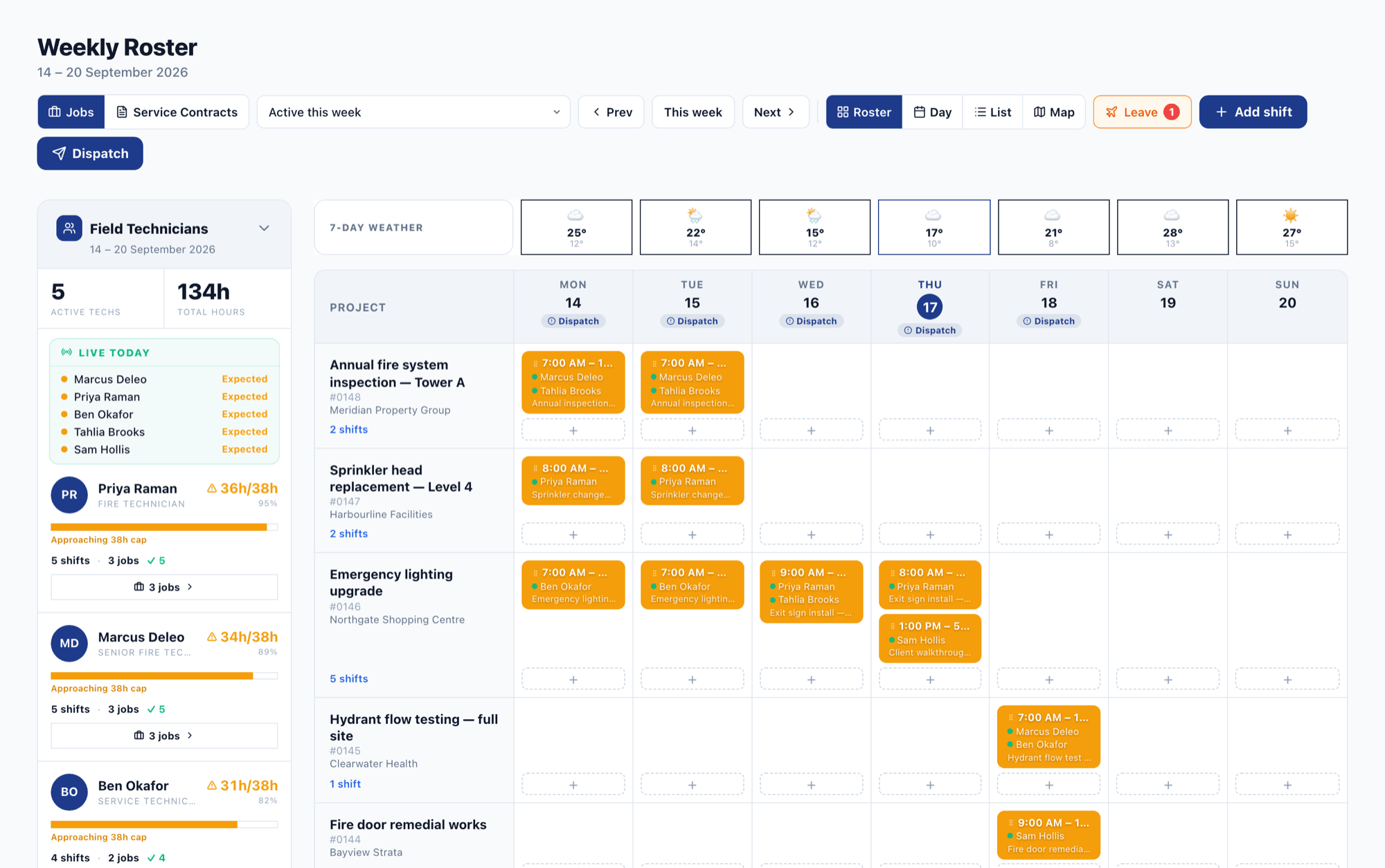 traqR Schedule