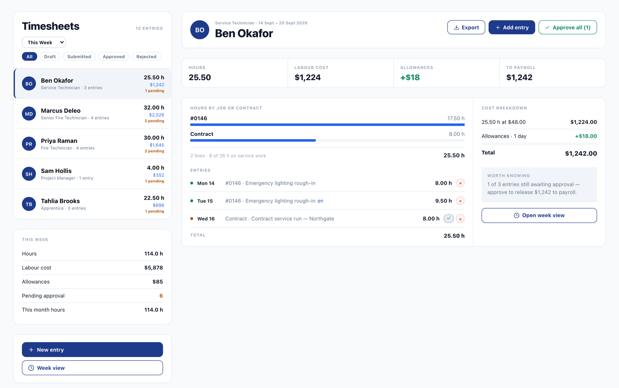 traqR Timesheets