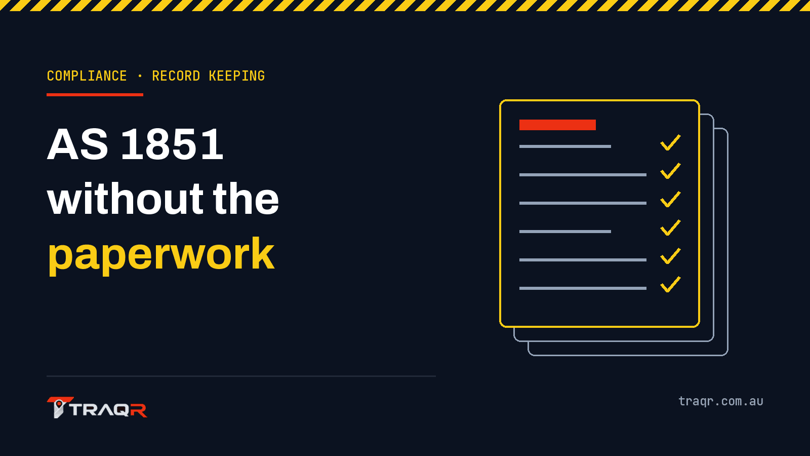 AS 1851 without the paperwork headache: staying inspection-ready year-round