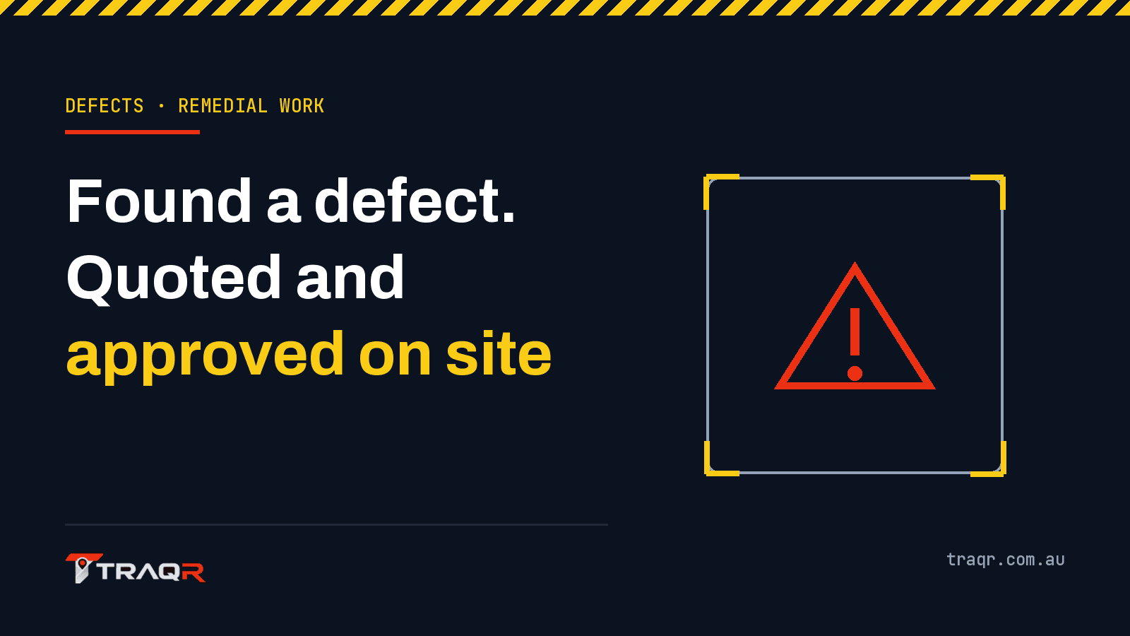 Defect found on site — now what? Turning inspection findings into approved work fast