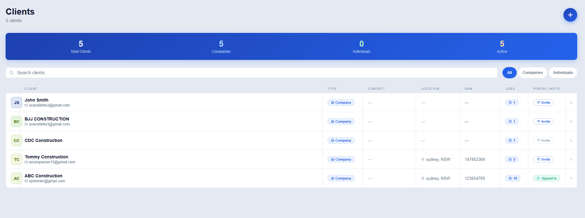 traqR — Client CRM