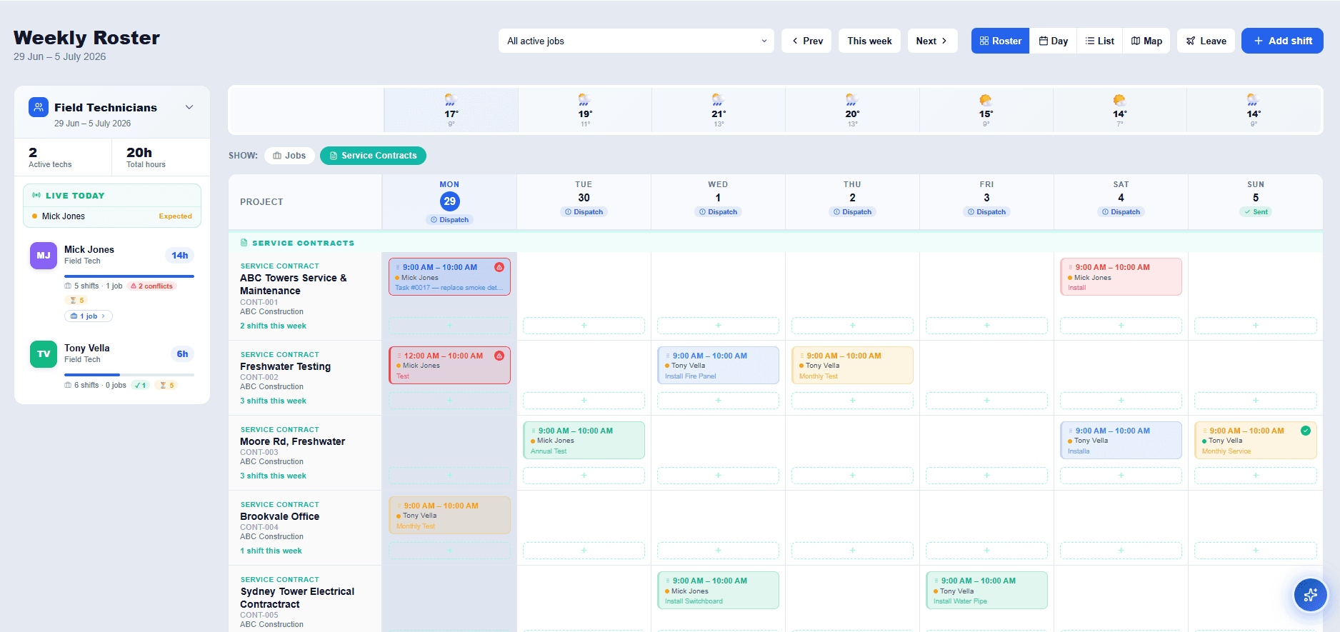 traqR — Staff Scheduling