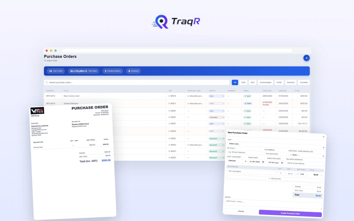 traqR — Purchase Orders
